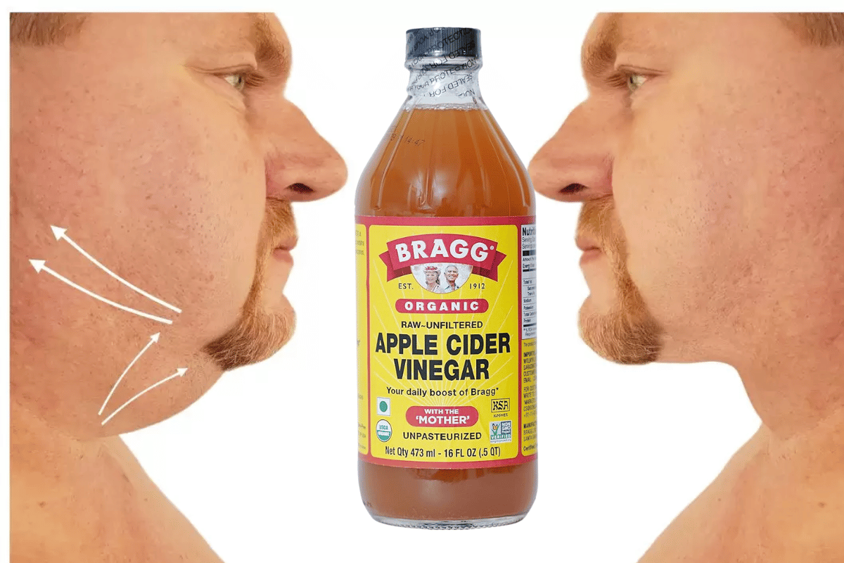 Apple cider vinegar to reduce face fat